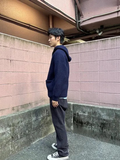 nonnative | WANDERER HAND-KNIT HOODED SWEATER WOOL YARN