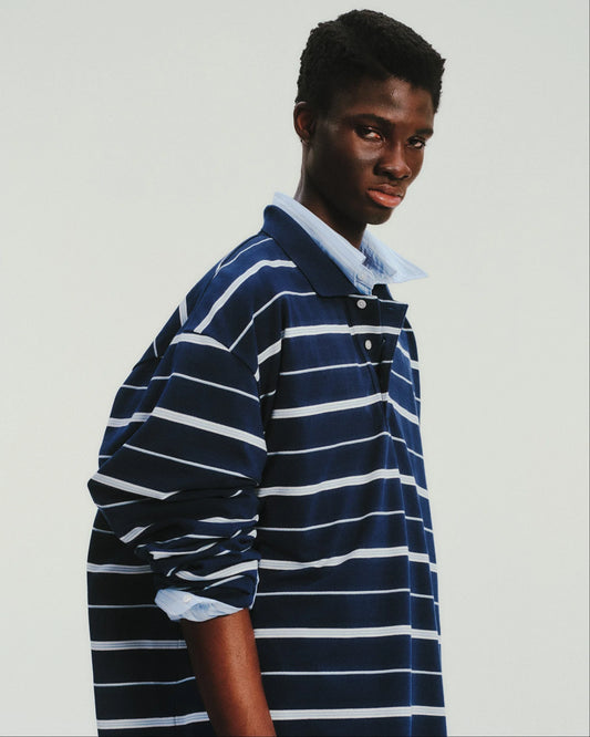 COOTIE | Moss Stitch Border L/S Polo