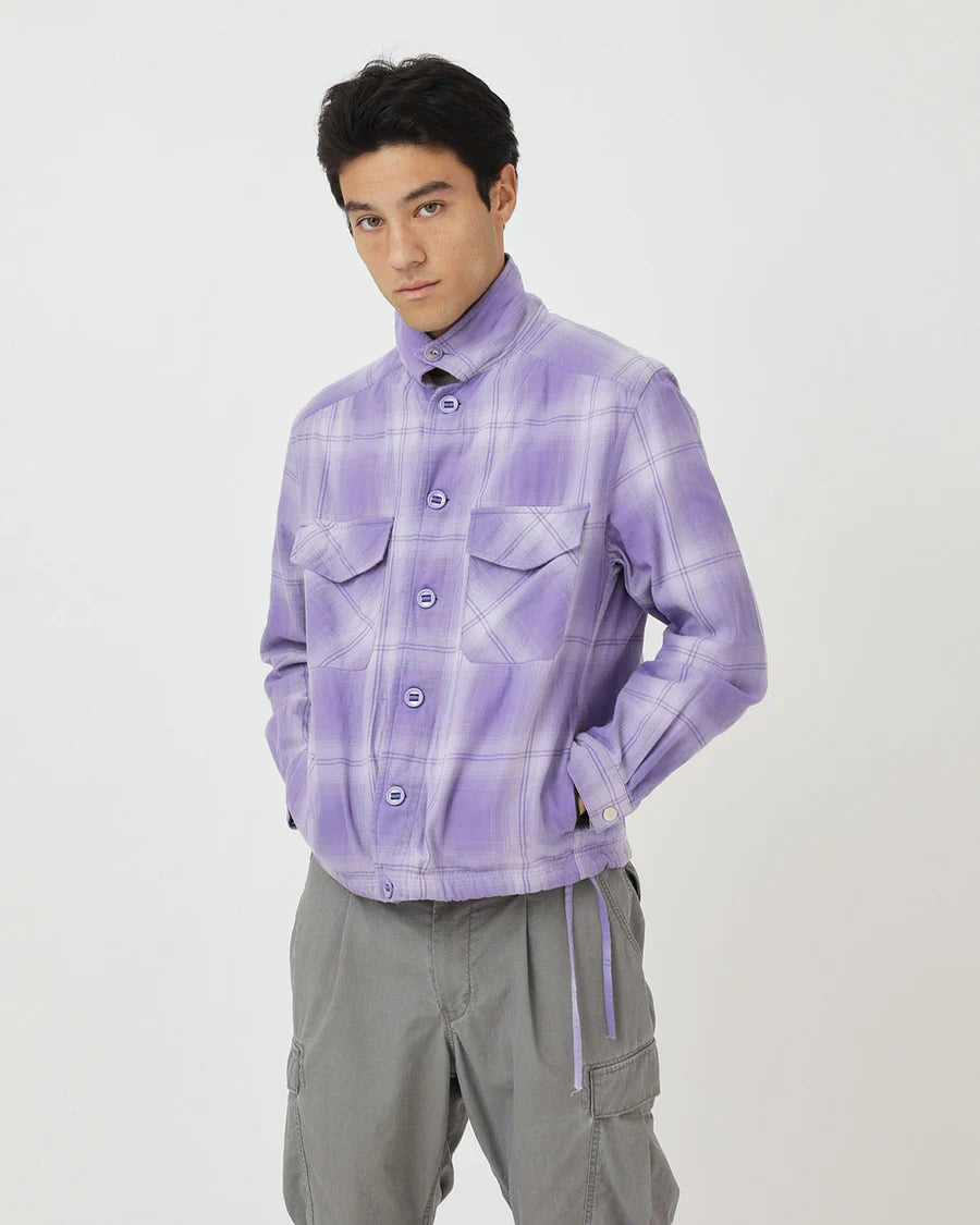nonnative | TROOPER SHIRT JACKET COTTON TWILL OMBRE CHECK by Rafu